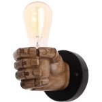 Applique murale industrielle vintage lampe poing en bois e27 pour chambre lavabo couloir restaurant main ...