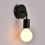 Applique murale industrielle vintage en mtal clairage, lampe de murale en fer forg moderne douille ...