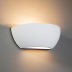 Lindby ? applique murale felia en pl�tre blanc ? double sortie de lumi�re indirecte ? dimensions 24 cm ...