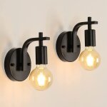 Applique murale interieur 2 pack, applique murale vintage m�tal, e27 lampe murale int�rieur industrielle ...