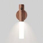 Applique murale int�rieur avec d�tecteur, lampe multi - fonctionne bois, lampe de chevet design d�montable ...