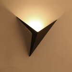 Applique murale interieur led 3w, cr�atif triangle forme noir lampe murale 3000k blanc chaud moderne ...