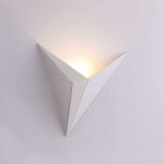 Vurahome - applique murale interieur led 3w, cr�atif triangle forme noir lampe murale 3000k blanc chaud ...