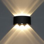 Applique murale interieur led 6w en aluminium, lampe murale moderne up down spot lampe pour salon chambre ...