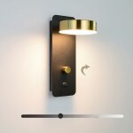 Vurahome - applique murale interieur t�te de lit lampe led murale interrupteur rotative luminosit� reglable ...
