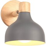 Applique murale interieure r�tro lampe murale r�glable en bois m�tal e27 applique murale vintage pour ...