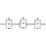 Applique murale lampe miroir lampe salle de bain 3 flammes verre chrom led l 66cm