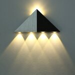 Applique murale led 5w interieur triangle lampe design original moderne eclairage d�coratif en aluminium ...