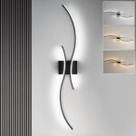 Applique murale led 60 cm x 15 cm, lampe murale moderne en arc, lampe de chevet d'int�rieur, plafonnier, ...