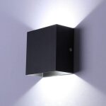 Applique murale led 6w noir lampe murale carr�e d'int�rieur applique murale aluminium moderne pour salon, ...