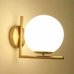 Applique murale led boule de verre - applique murale int�rieure moderne - abat - jour en verre sph�rique ...