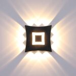Denuotop - applique murale led extrieur intrieur applique murale 18w tanche ip65 applique murale noir ...
