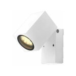 Applique murale led ip44 orientable pour ampoule gu10 - blanc - silumen