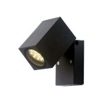 Applique murale led ip44 orientable pour ampoule gu10 - noir silumen