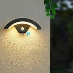 Applique murale led moderne, 24w 2650lm applique exterieur led detecteur de mouvement, ip65 snthracite, ...