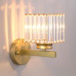 Applique murale moderne en cristal, applique murale en cristal d'or e27, pour chambre � coucher de chevet, ...