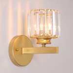 Applique murale moderne en cristal, applique murale en cristal d'or e27, pour chambre � coucher de chevet, ...