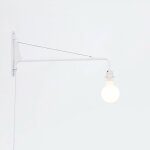 Applique murale orientable avec c�ble et prise 'pitt' - blanc