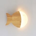 Applique murale petit poisson en bois, applique murale pour chambre d'enfant, appliques murales d'�clairage ...