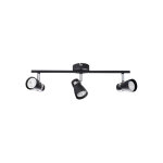 Luminaire mural et plafonnier enali ? acier noir ? orientable ? 3 spots gu10