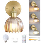 Applique murale rechargeable avec t�l�commande, lampe de chevet led sans fil, intensit� variable, 3 temp�ratur ...