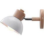 Applique murale r�tro e27 int�rieur lampe murale fer forg� bois luminaire murale blanc chambre salon ...