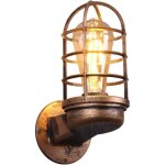 Applique murale r�tro �clairage industriel vintage appliques rustiques fil cage en m�tal applique murale ...