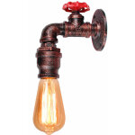 Applique murale tuyau d'eau e27 rouille rouge luminaire intrieur dcoration pour caf bar restaurant ...