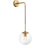 Applique murale verre int�rieur - luminaire mural design avec finitions m�tal dor� et douille e27 pour ...