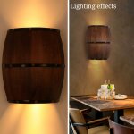 Applique murale vintage en bois, applique murale industrielle vintage, applique murale rustique, applique ...