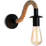 Applique murale vintage en corde de chanvre applique murale industrielle id�al pour un loft un couloir ...