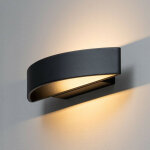 Kosilum - applique noire demi - cercle led - attica