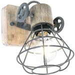 Steinhauer - projecteur mural rétro design cage réglable salon salle de travail lampe spot en bois 1578gr ... Steinhauer - projecteur mural rétro design cage réglable salon salle de travail lampe spot en bois 1578gr ...