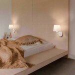 Millumine - applique romi chrome mat abat jour blanc