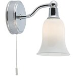 Searchlight - applique sdb equador 1l mtal chrome verre blanc opale ip44 clii g9 max 33w