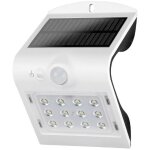 Edm - applique murale solaire 1, 5w - 220lm - capteur de prsence - ip65 - double clairage - blanc