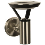 Applique solaire led inox et noire blanc chaud 25 lm perpignan luxform