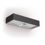 Applique solaire led ip44, 900 lumens, d�tecteur de mouvements, noir - aps900d - xanlite