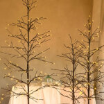 Arbre lumineux 2, 1m avec 166 led blanc chaud ? c�ble marron pour int�rieur et ext�rieur ? mode fixe ...