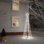 Arbre de nol cne 108 led blanc froid 70x180 cm vidaxl