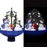 Vidaxl ? arbre de no�l lumineux 75 cm ? neige artificielle ? base parapluie ? couleur bleu ? �clairage ...