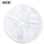 Arbre de noel en peluche jupe ornements d'arbre de vacances rond blanche neige arbre de noel jupe tapis ...