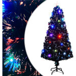 Arbre de noël pré - éclairé avec support 150 cm fibre optique vidaxl Arbre de noël pré - éclairé avec support 150 cm fibre optique vidaxl