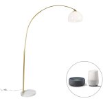 Arc - basic - led dimmable lampadaire variateur inclus - 1 lumi�re - h 176 cm - laiton - moderne - �clairage ...