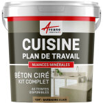 Arcane industries - b�ton cir� cuisine, plan de travail, cr�dence, �vier sol et mur rev�tement mural ...
