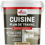 Arcane industries - b�ton cir� cuisine, plan de travail, cr�dence, �vier sol et mur rev�tement mural ...