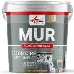 Arcane industries - bton cir, mur, couleur, enduit dcoratif, enkit, gris, blanc, beige - 10 m - mate ...