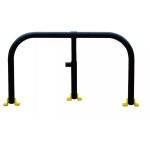 Ultra secure - arceau parking noir pieds jaunes - arceau anti - stationnement avec serrure intgre (barillet ...