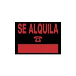 Affiche '� louer' 500x230 mm pvc noir archive 2000