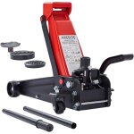 Arebos - 3t cric hydraulique de rangement hauteur d'encastrement 130 - 508 mm 2 supports en caoutchouc ...